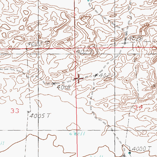 Topographic Map of 10730 Water Well, NM