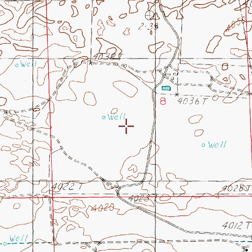 Topographic Map of 12170 Water Well, NM