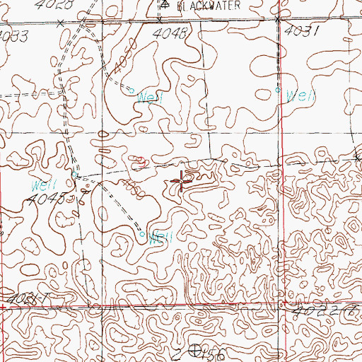 Topographic Map of 10849 Water Well, NM