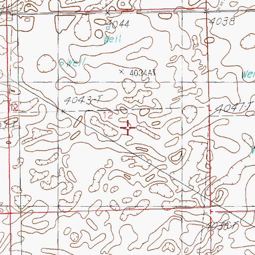 Topographic Map of 10838 Water Well, NM