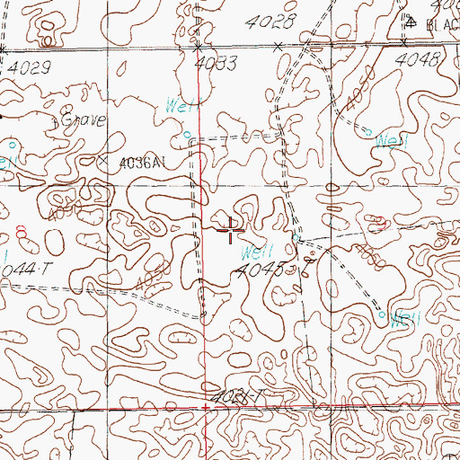 Topographic Map of 10848 Water Well, NM