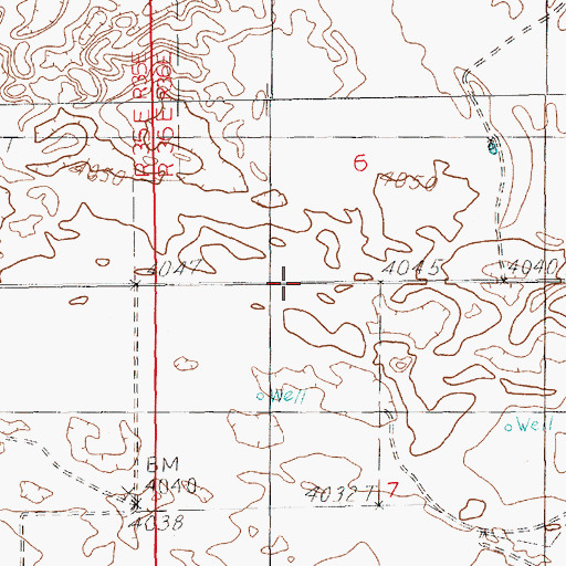 Topographic Map of 11700 Water Well, NM