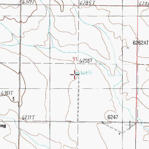 Topographic Map of 10020 Water Well, NM