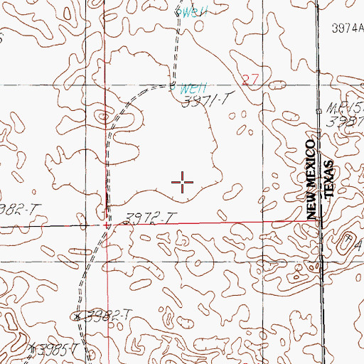 Topographic Map of 12187 Water Well, NM