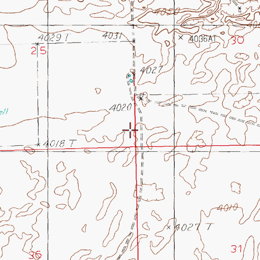 Topographic Map of 10820 Water Well, NM