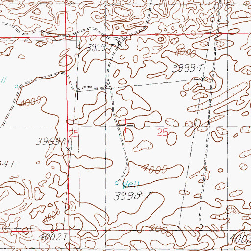 Topographic Map of 12134 Water Well, NM