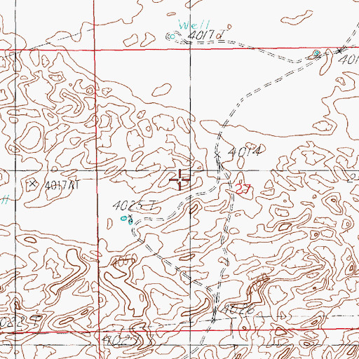 Topographic Map of 12136 Water Well, NM