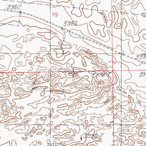 Topographic Map of 10853 Water Well, NM