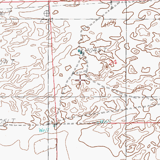 Topographic Map of 10819 Water Well, NM