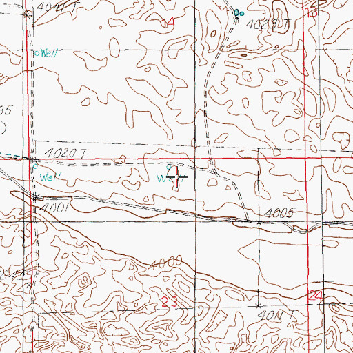 Topographic Map of 11732 Water Well, NM