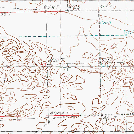 Topographic Map of 10813 Water Well, NM