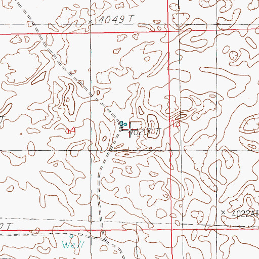 Topographic Map of 11561 Water Well, NM
