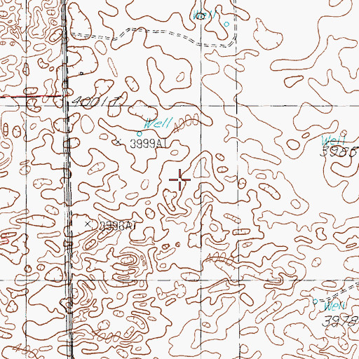Topographic Map of 12184 Water Well, NM