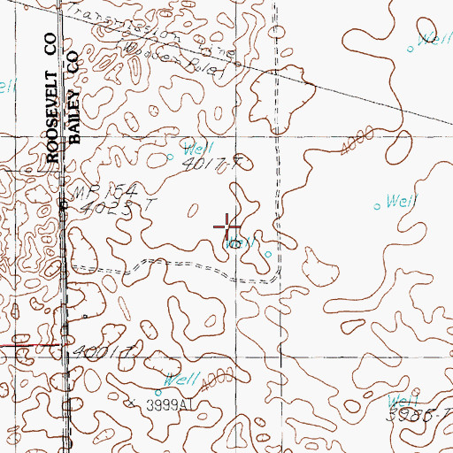 Topographic Map of 12183 Water Well, NM