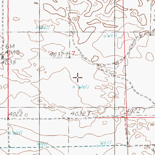 Topographic Map of 12386 Water Well, NM