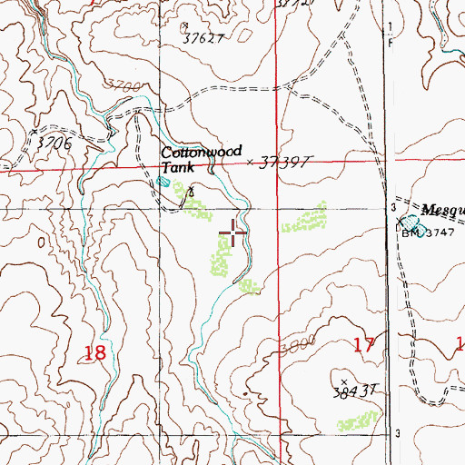 Topographic Map of 05518 Water Well, NM