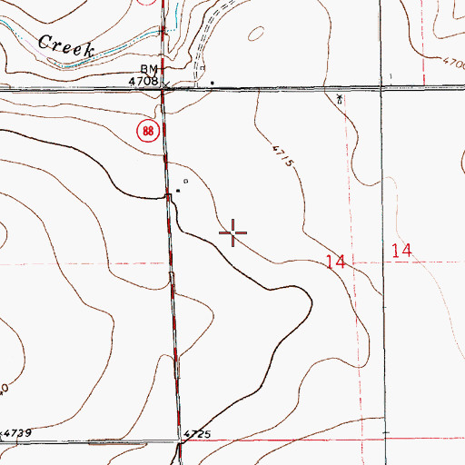 Topographic Map of 10514 Water Well, NM