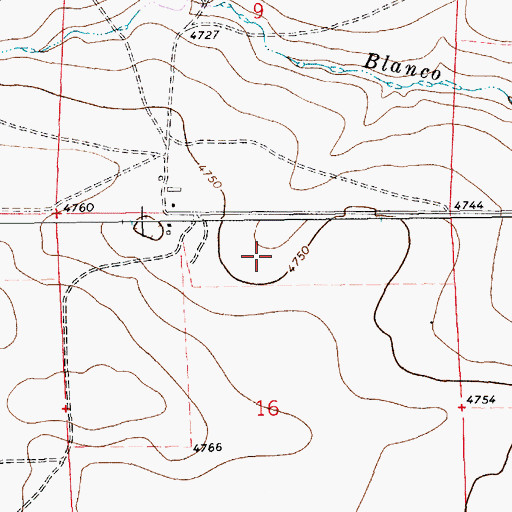 Topographic Map of 10512 Water Well, NM