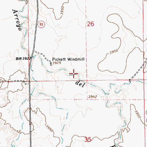 Topographic Map of 05229 Water Well, NM