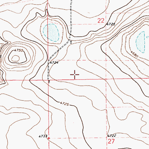 Topographic Map of 10663 Water Well, NM