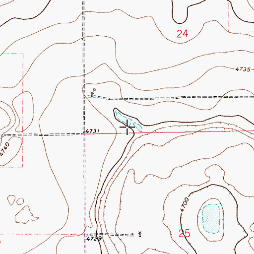 Topographic Map of 10399 Water Well, NM