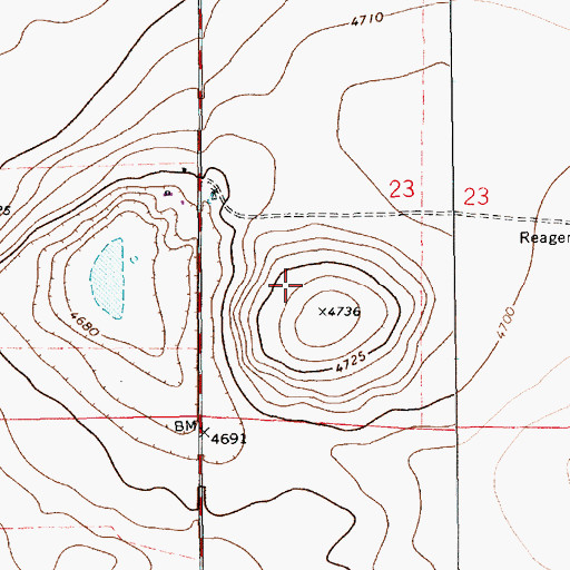 Topographic Map of 10518 Water Well, NM