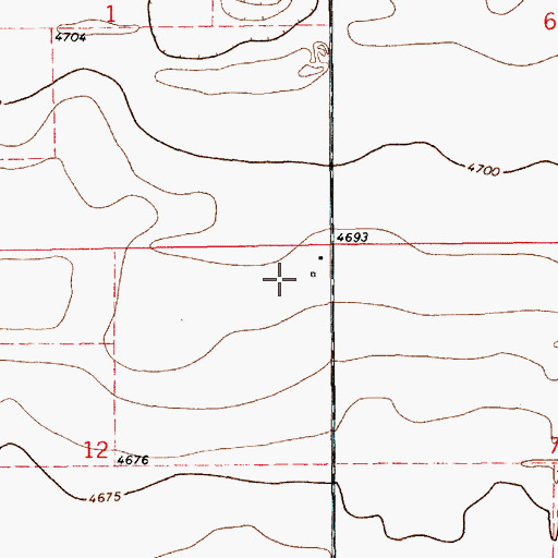 Topographic Map of 10700 Water Well, NM