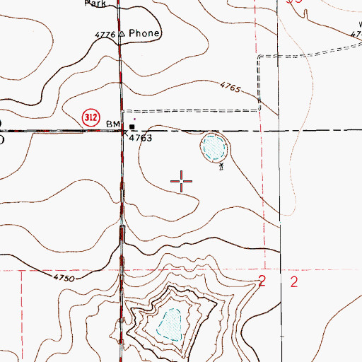 Topographic Map of 10393 Water Well, NM