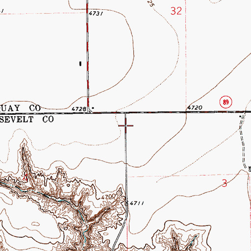 Topographic Map of 10626 Water Well, NM