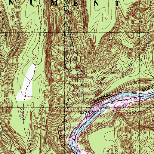 Topographic Map of Alamo Canyon, NM