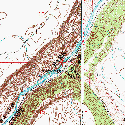 Topographic Map of Arroyo Hondo, NM