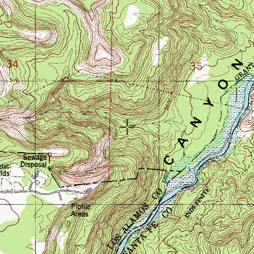 Topographic Map of Caada de Buey, NM