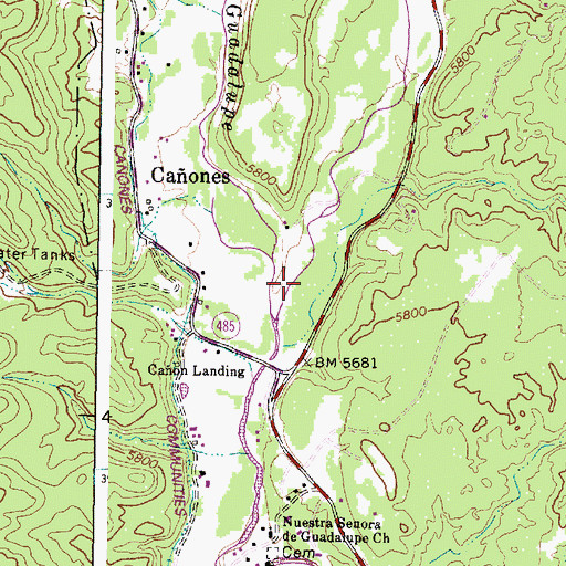 Topographic Map of Caon de San Diego, NM