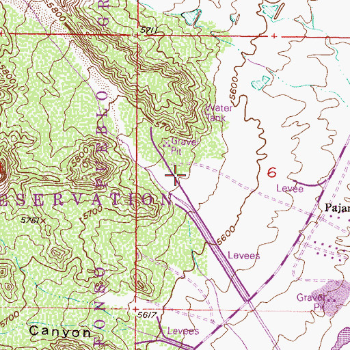 Topographic Map of Chupaderos Canyon, NM