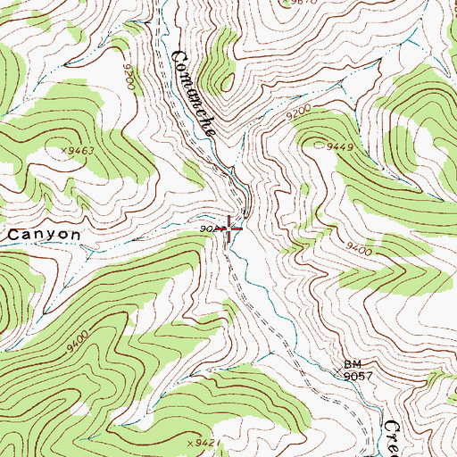 Topographic Map of Fernandez Canyon, NM