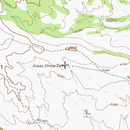 Topographic Map of Jones Draw Tank, NM