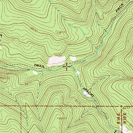 Topographic Map of La Junta Creek, NM
