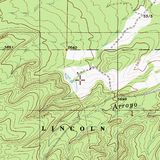 Topographic Map of Lowes Ranch, NM
