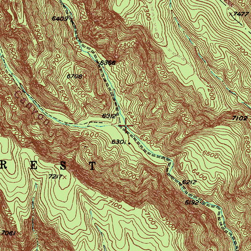 Topographic Map of Medio Dia Canyon, NM