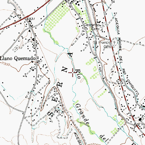 Topographic Map of Rio Chiquito, NM