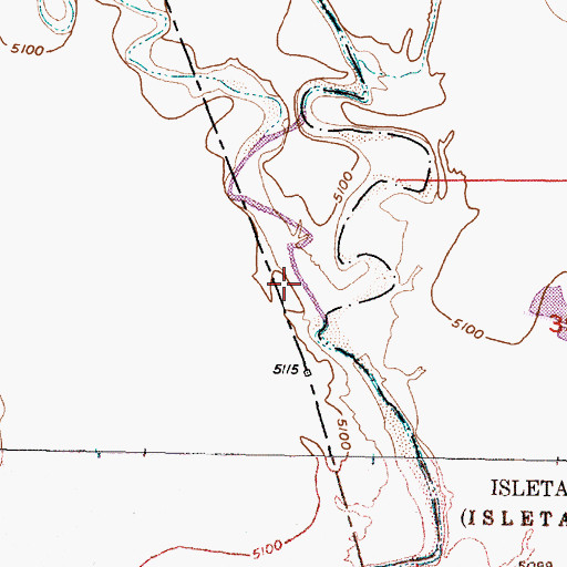 Topographic Map of Rio San Jose, NM