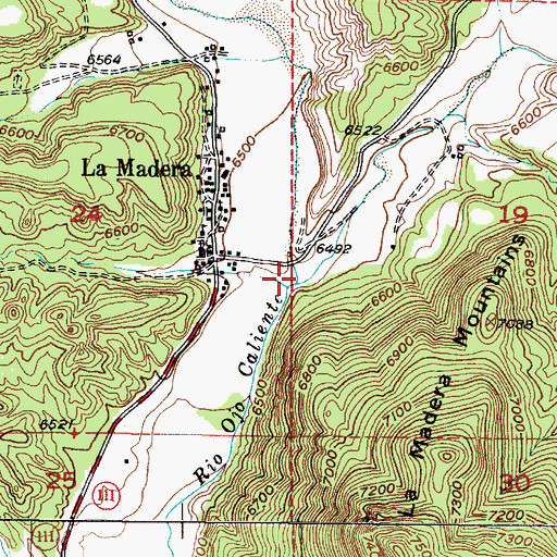 Topographic Map of Rio Tusas, NM