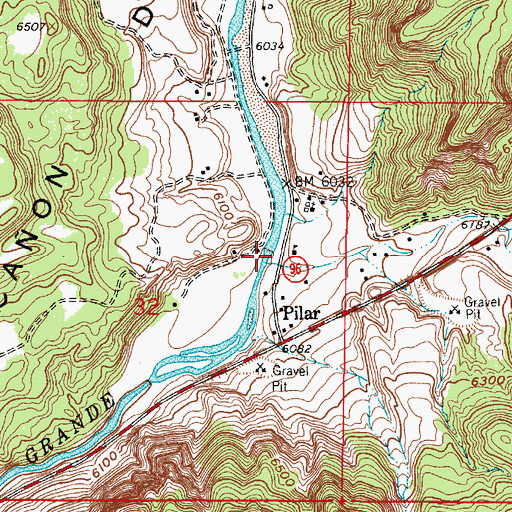 Topographic Map of Rito Cieneguilla, NM