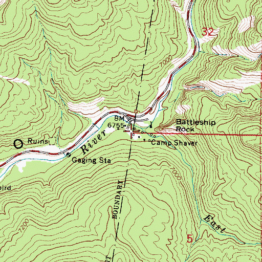 Topographic Map of San Antonio Creek, NM