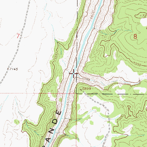 Topographic Map of San Cristobal Creek, NM