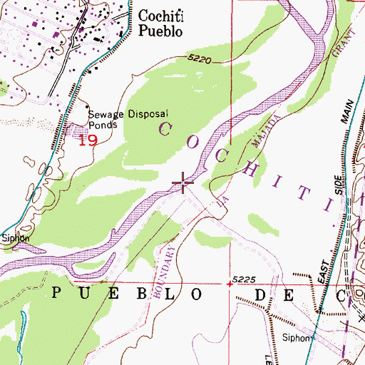 Topographic Map of Santa Fe River, NM