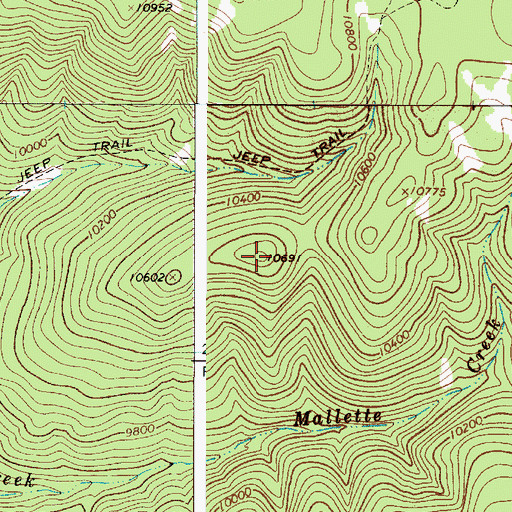 Topographic Map of Taos Mountains, NM