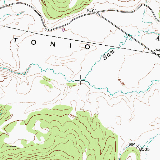 Topographic Map of Valle Santa Rosa, NM