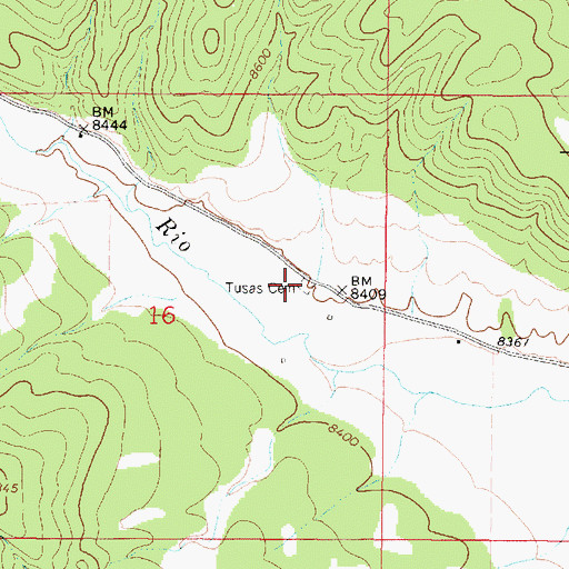 Topographic Map of Tusas (historical), NM