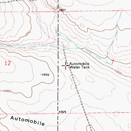 Topographic Map of Automobile Water Tank, NM